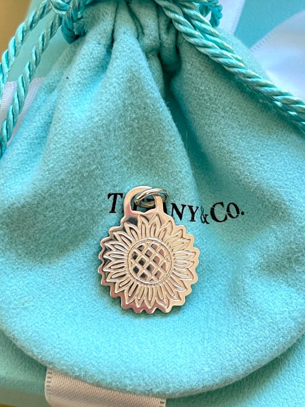 Tiffany & Co. Silver Sunflower Charm Pendant from Japan Go Women 2020